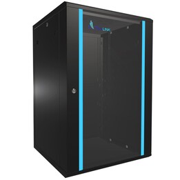 Armario Rack Extralink 18U 600x600 Negro, Montado en Pared