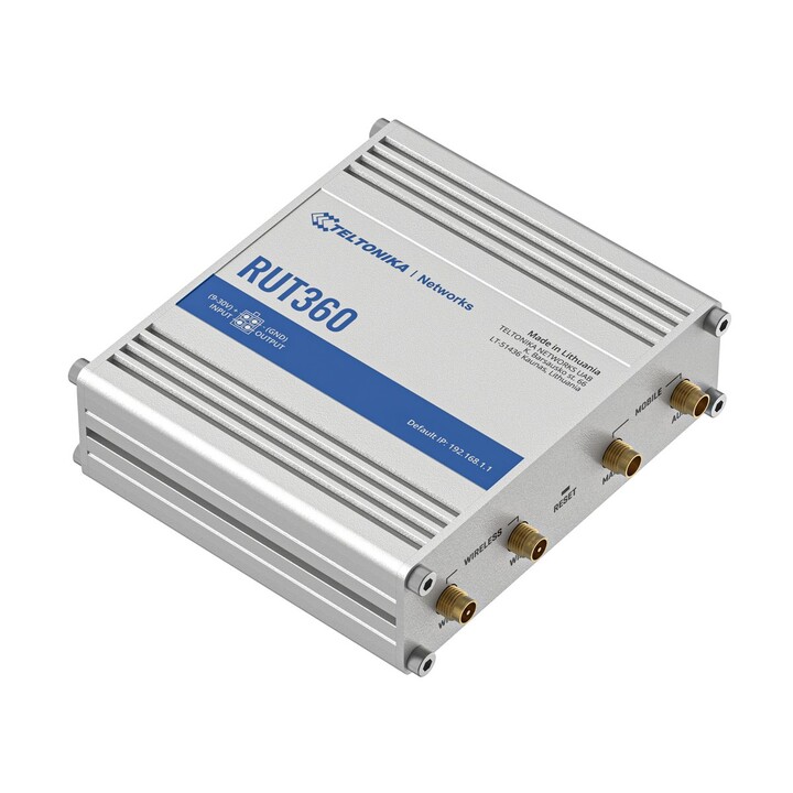 Teltonika Rut360 Industrieller LTE-Router, Cat.6, 1x LAN, 1x WAN, 100 Mbit/s WLAN 2,4 GHz, Rut360 000000