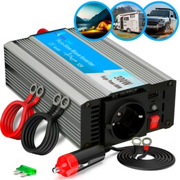 Inversor de Potencia Extralink Opip-300w, Coche 12v, 300w Onda Sinusoidal Pura