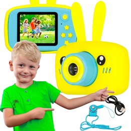 Videocamera digitale Extralink Kids H23, gialla, 1080p 30fps, schermo da 2,0".