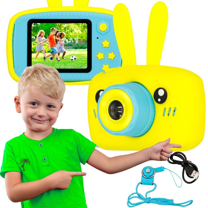 Extralink Kids H23 Digitalkamera, gelb, 1080p 30fps, 2,0"-Bildschirm
