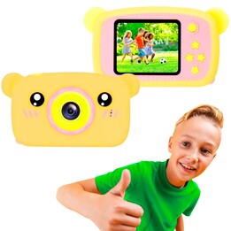 Câmera digital infantil Extralink H25 laranja, 1080p 30fps, tela de 2,0".