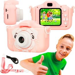 Cámara Digital Extralink Kids H28 Individual Rosa, 1080p 30fps, Pantalla de 2.0"
