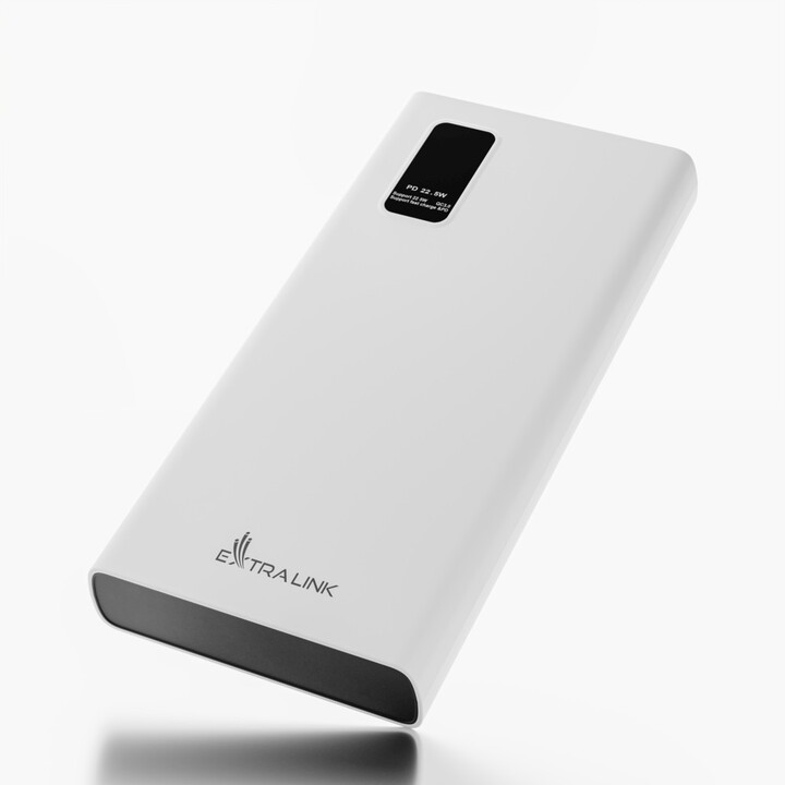 Power Bank Extralink Epb-067w 10000mah White, Fast Charging, Usb-c