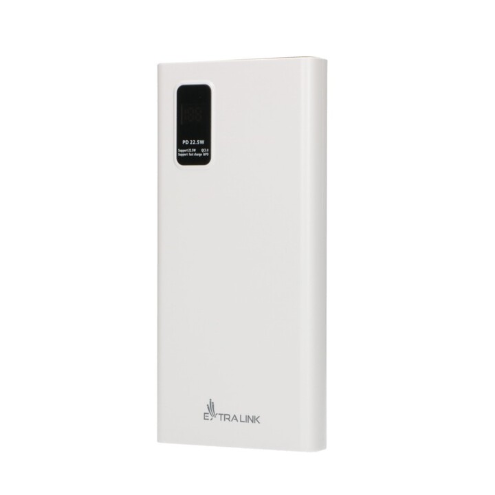 Power Bank Extralink Epb-067w 10000mah White, Fast Charging, Usb-c