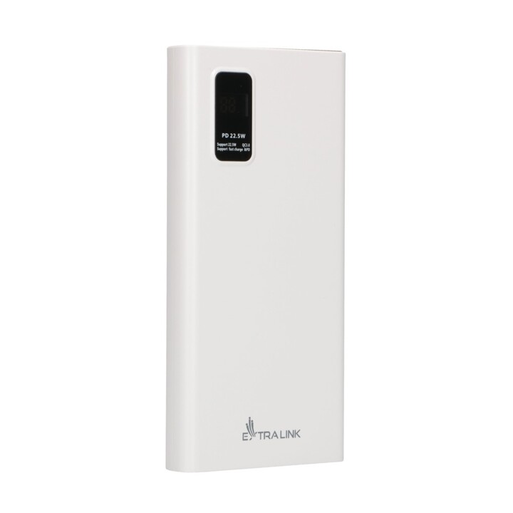 Power Bank Extralink Epb-067w 10000mah White, Fast Charging, Usb-c