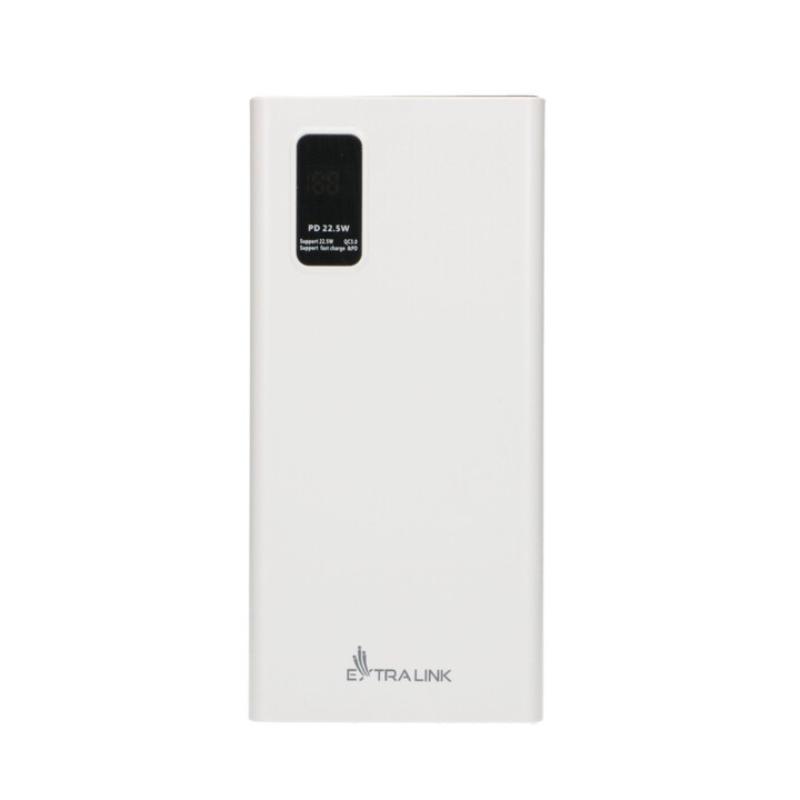 Power Bank Extralink Epb-067w 10000mah White, Fast Charging, Usb-c