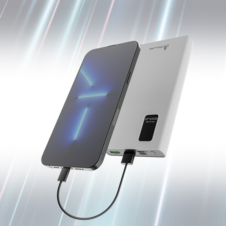Power Bank Extralink Epb-067w 10000mah White, Fast Charging, Usb-c