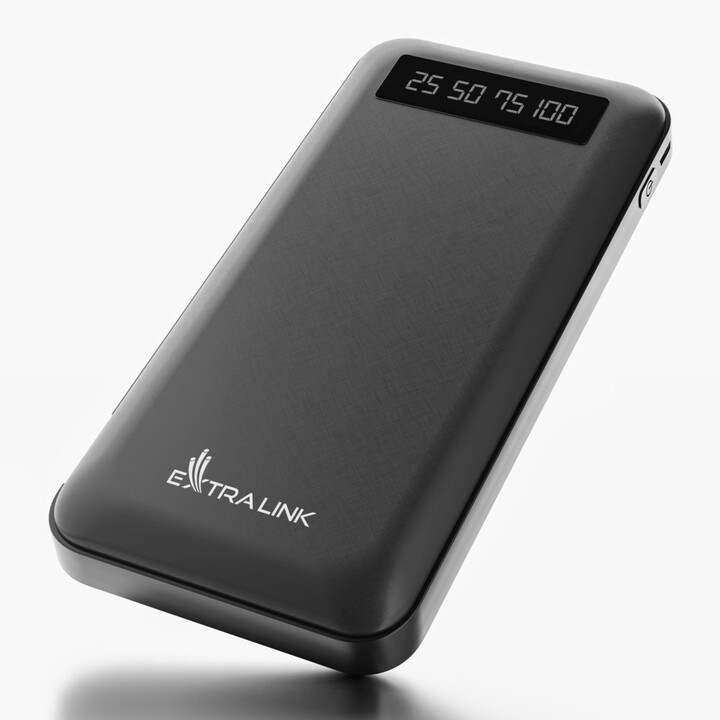 Extralink EPB-083 Powerbank 10000 mAh Schwarz, Tragbares Ladegerät, USB-C