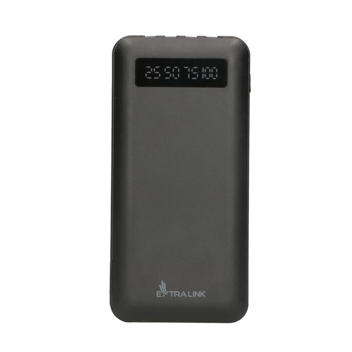 Extralink EPB-083 Powerbank 10000 mAh Schwarz, Tragbares Ladegerät, USB-C