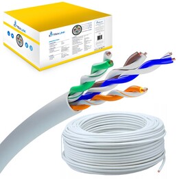 Câble réseau intérieur Extralink Cat5e UTP (u/utp) V2, 100 m
