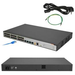 Switch Fiberhome S4820-28t-x-pe-ac, 24 portas RJ45 1000mb/s PoE, 4 portas SFP+