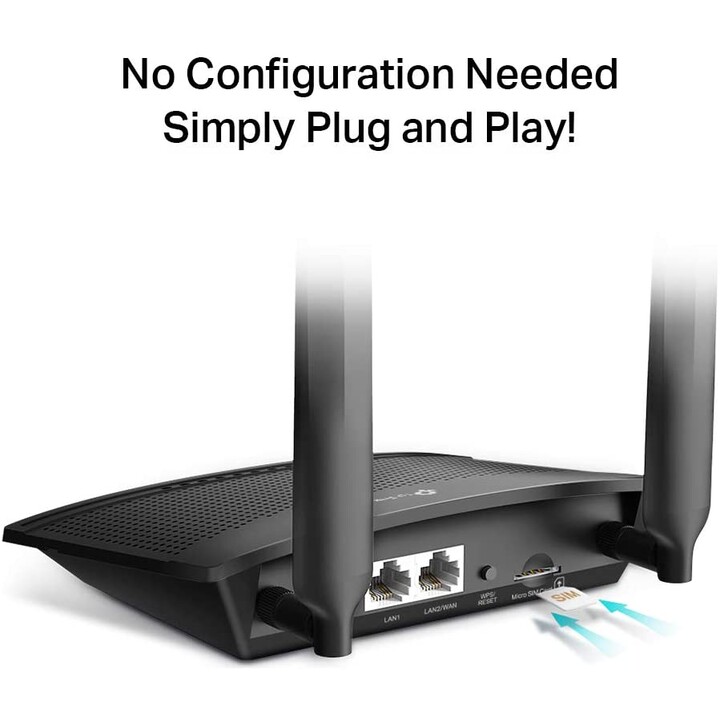 TP-LINK TL-MR100 LTE routeur sans fil Monobande (2,4 GHz) Noir