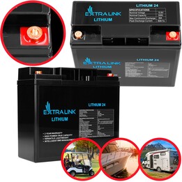 Extralink Lifepo4 battery 24ah, 12.8v, BMS