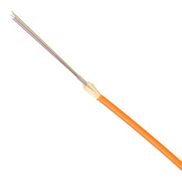 Cabo de microfibra para uso doméstico, 2,5 mm, 8FO G.657a1 PE, laranja, rolo de 2 km.