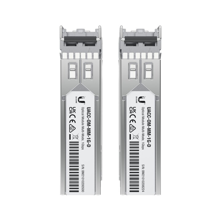 Ubiquiti Uacc-om-mm-1g-d-2 SFP Module, MM, Duplex LC, 1.25gbps, 550m
