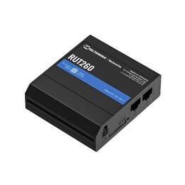Roteador LTE Industrial Teltonika Rut260, Cat.6, 2x LAN 100mb/s Wi-Fi 2.4ghz, Rut260 000000