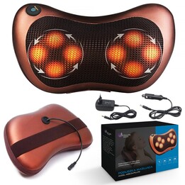 Cuscino massaggiante Extralink Smart Life, 8 testine massaggianti, alimentazione CA/CC