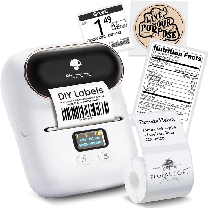 Extralink Mini Label Printer, White