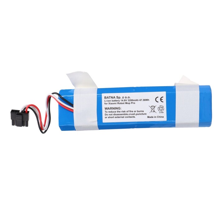 Battery, Xiaomi Robot Mop Pro Inr18650 Ma1-4s1p-sc Accumulator, 3200mah 47.36wh