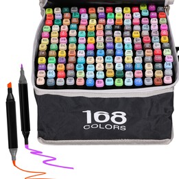 Coffret de marqueurs à alcool Extralink, 168 couleurs