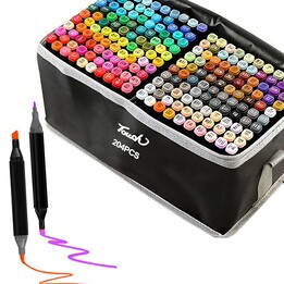 Extralink Alcohol Marker Set, Markers, 204 Pieces