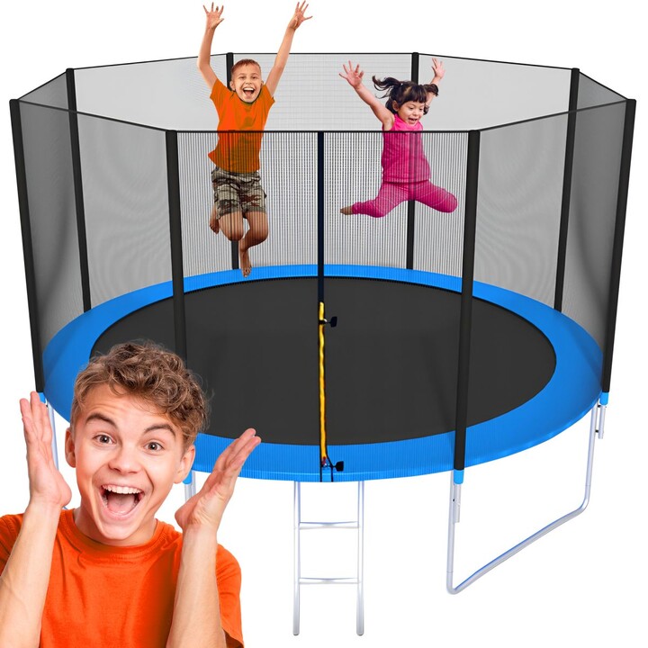Trampoline Extralink Home avec filet et échelle, 366 cm de diamètre (12 pieds).