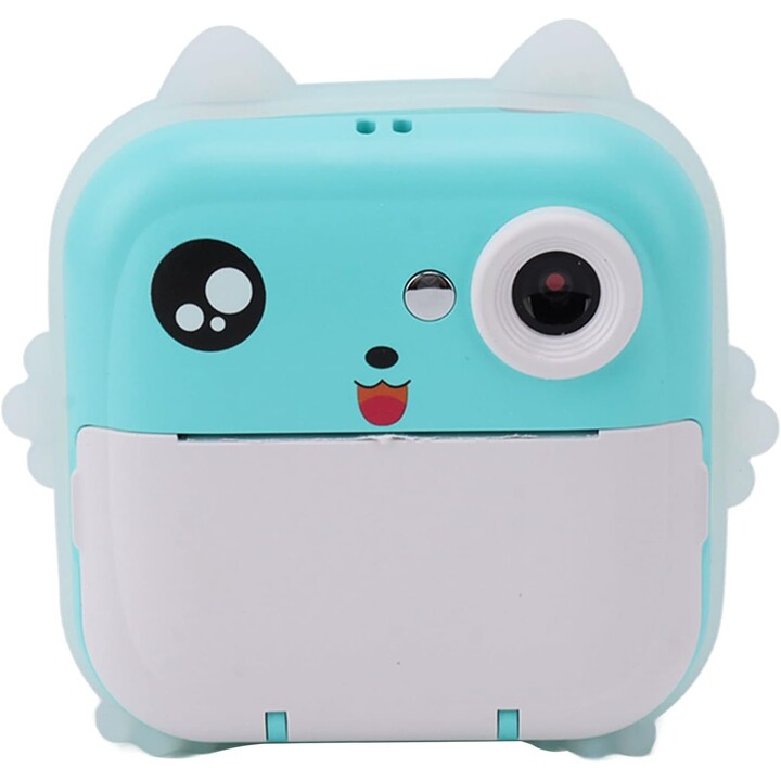 Extralink Epp-004 Mini-Thermodrucker mit Kamera, Blau, 3 Rollen Thermopapier, 2,5"-LCD-Bildschirm, Bluetooth, USB-C, 1000 m