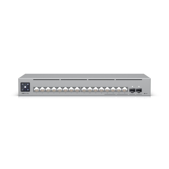 Switch Ubiquiti Usw-pro-max-16-eu, 4x 2.5 GbE Rj45, 12x GbE Rj45, 2x Sfp+, Etherlighting, L3