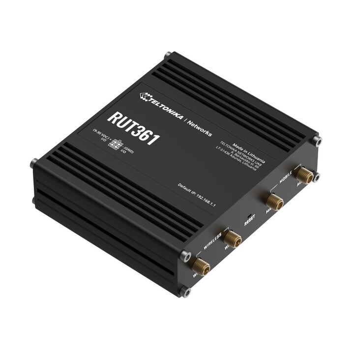 Router Industrial 4G LTE Teltonika Rut361, Cat 6 Lte, Wifi 4, 2x Rj45 100mb/s, Ip30