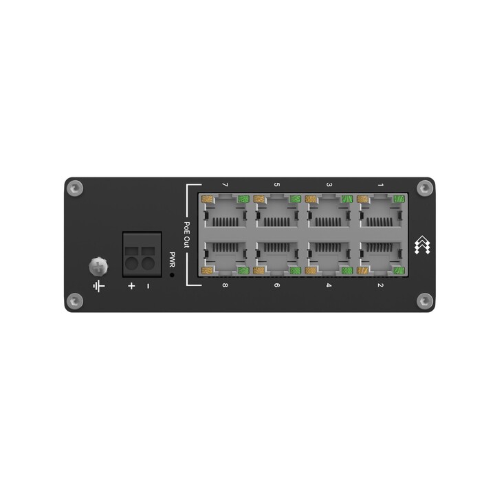 Switch Teltonika TSW040, 8 portas RJ45 100MB/s PoE, 240W, IP30