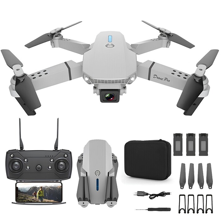 Kit drone + 3 batterie + custodia per drone E88 Pro, batteria da 1800 mAh
