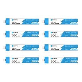 Betafpv Bt2.0 300 mAh Paquet de 8 | Kit de batterie pour drone 1S | 3,8 V, 300 mAh