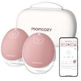 Extractor de Leche Electrico Doble Momcozy M9 Rojo, 150 ml