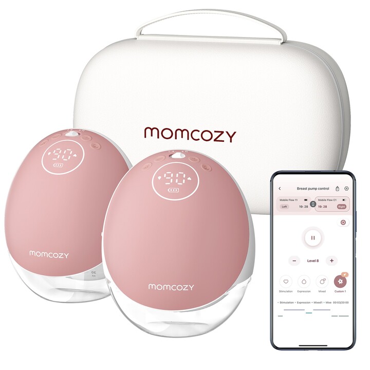 Momcozy M9 Double Electric Breast Pump, Red, 150ml