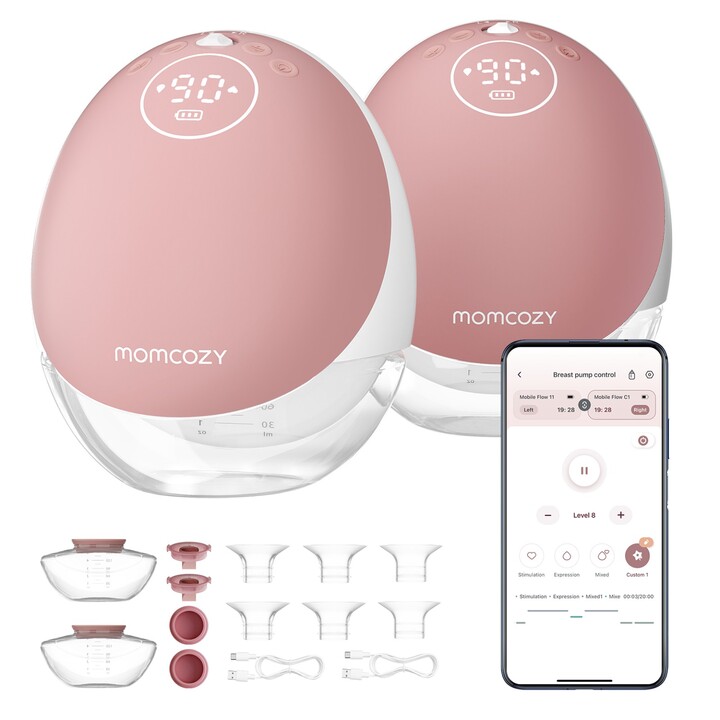 Momcozy M9 Double Electric Breast Pump, Red, 150ml