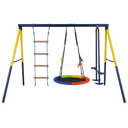 Columpio Estructural Black Forest, Nido de Ciguena + Escalera + 263x185x185cm