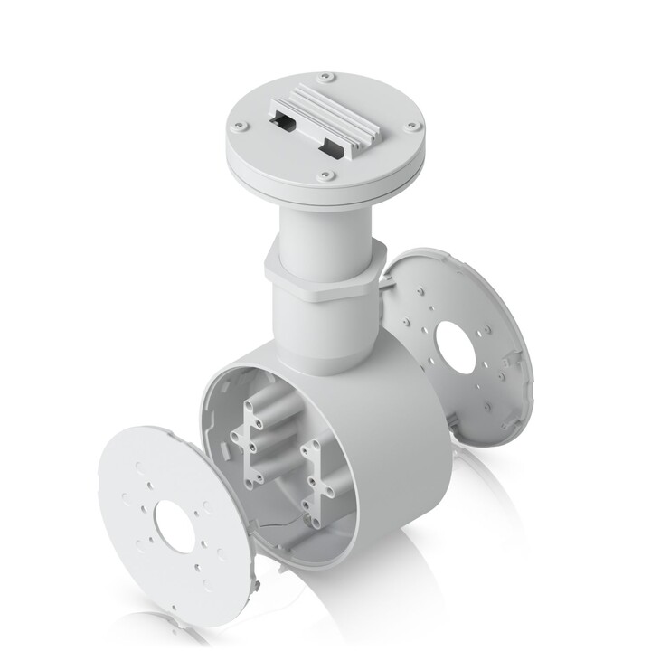 Staffa di montaggio per due telecamere UniFi Ubiquiti Uacc-camera-dm-w, progettata per telecamere UniFi Bullet, Dome e Turret.