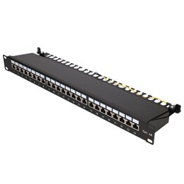 Panel de Conexiones Extralink Cat6a Stp, 24 Puertos