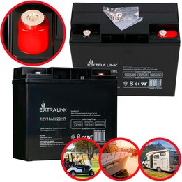 Extralink AGM 12V 18ah | Bateria | Sin Manutenção