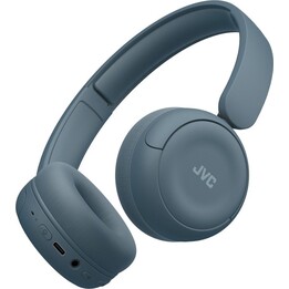 Fones de ouvido sem fio e com fio JVC HA-S59W, modelo circum-aural para música e uso diário, Bluetooth, cor azul.
