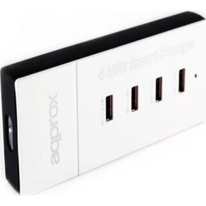 APPROX appUSB4PW caricatore da interno 4 USB bianco