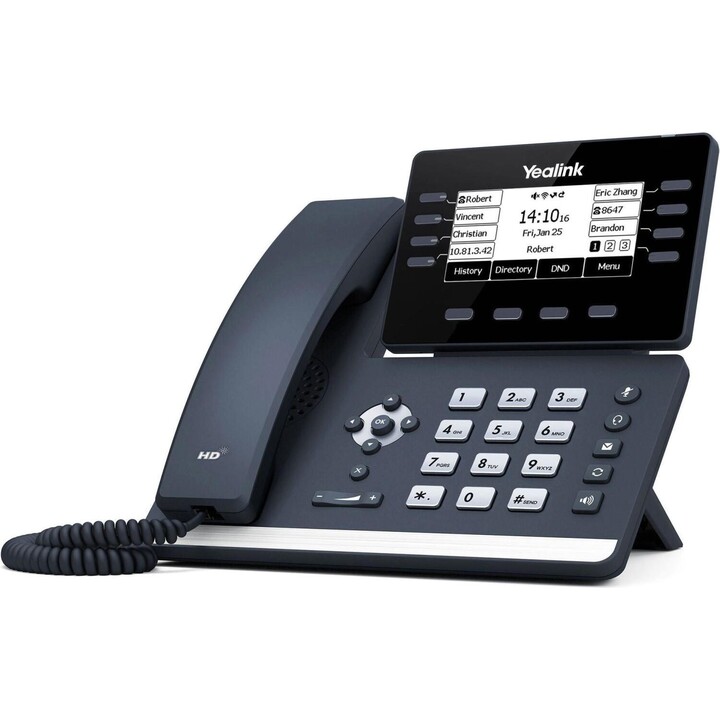 Yealink SIP-T53W - VoIP-Telefon mit Bluetooth-Schnittstelle mit Rufnummernanzeige - schwarz
