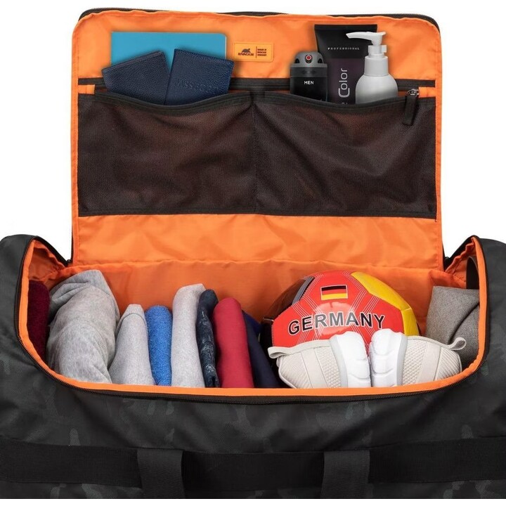 Bolsa de viaje Rivacase Sherwood 60L, Camuflaje 7643, Negro