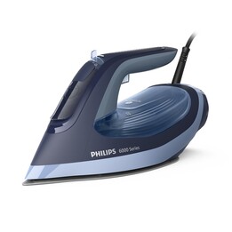 Ferro a vapor Philips série 6000 DST6120/20 com base SteamGlide Plus, 2600 W, azul