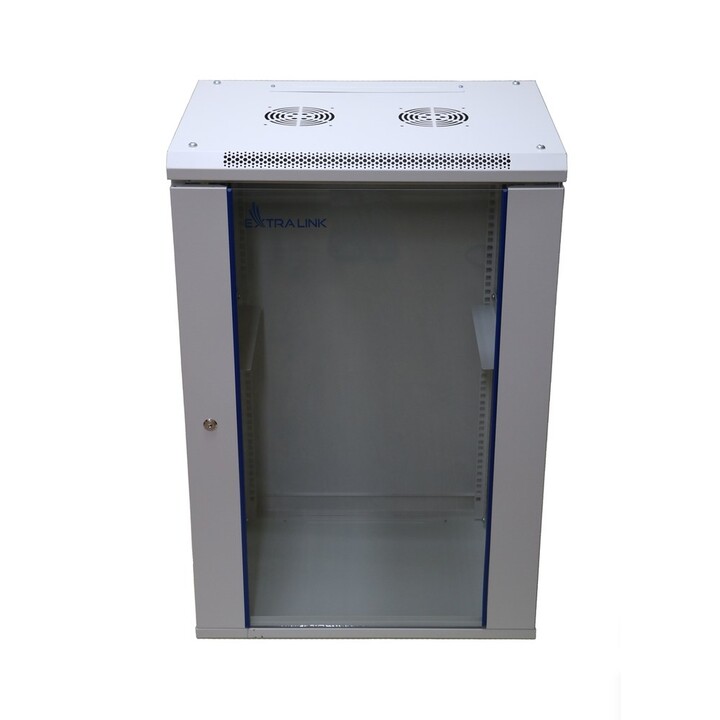 Extralink Armario rackmount 15U 600x600 Gris montaje en la pared