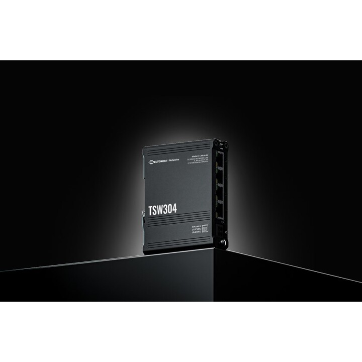 Switch Teltonika TSW304 Gigabit Ethernet (10/100/1000) com Power over Ethernet (PoE), Preto