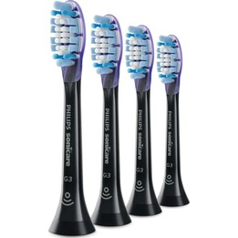 Philips Sonicare G3 Premium Gum Care, têtes de brosse à dents de remplacement originales, noires, lot de 4