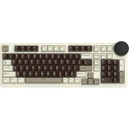 Royal Kludge RKN99 Tri Mode ISO-ES RGB Hot-Swappable Switch Cream Mocha Grey