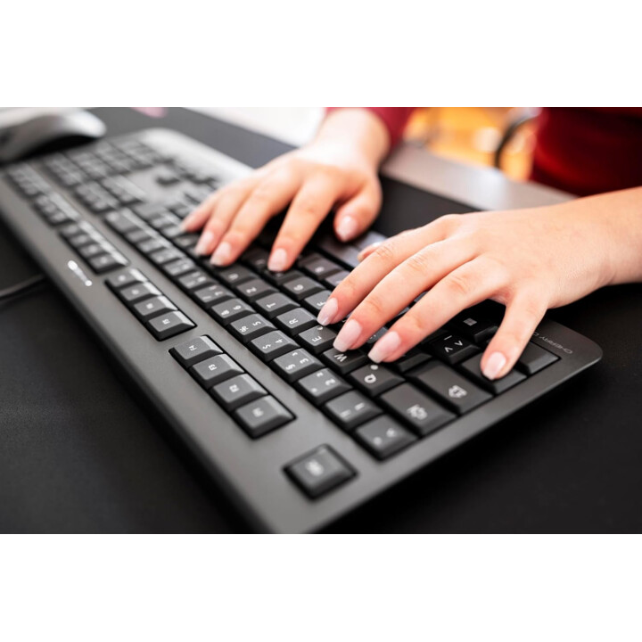Tastiera Cherry, cablata, nera, USB, standard, AZERTY